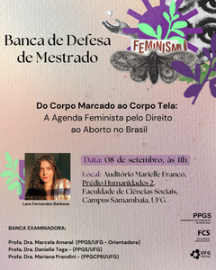 Convite Banca de Defesa Mestrado - Lara Fernandes