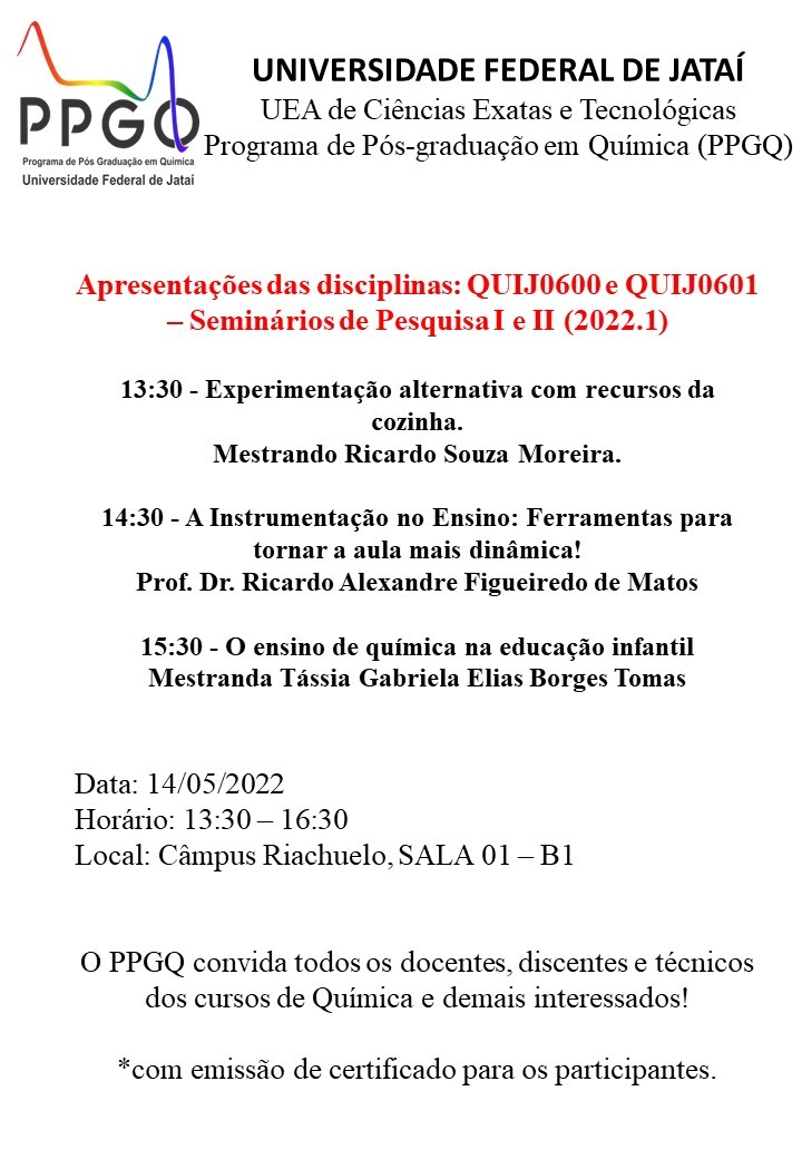 Apresentação de Seminários 2022