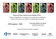 Palestra da professora Andrea Delgada - UFSC