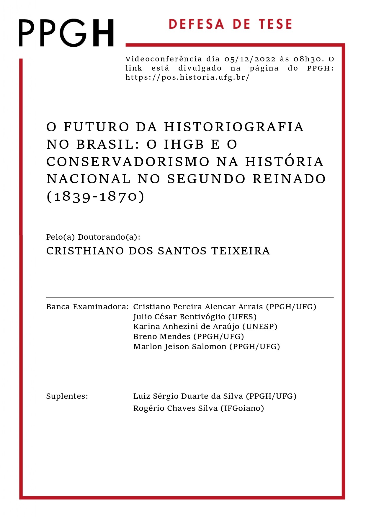 DOUTORADO Cristhiano dos Santos Teixeira