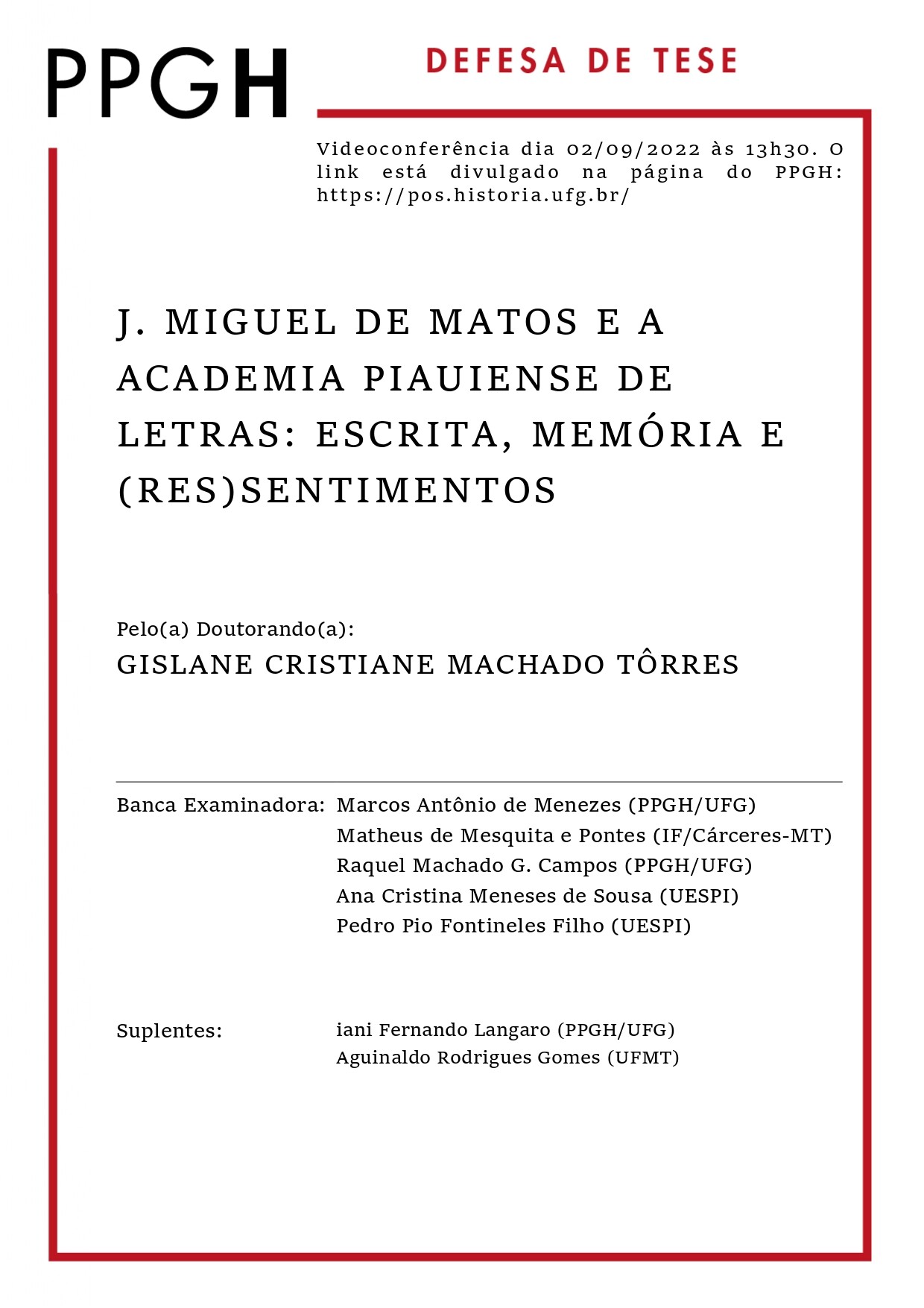 DOUTORADO Gislane Cristiane Machado Tôrres