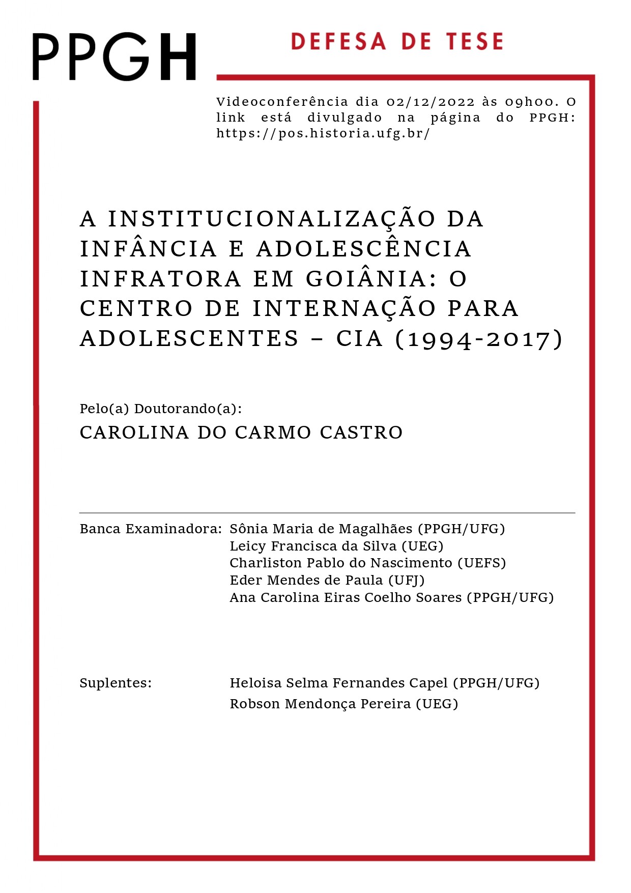 9 - DOUTORADO Carolina do Carmo Castro
