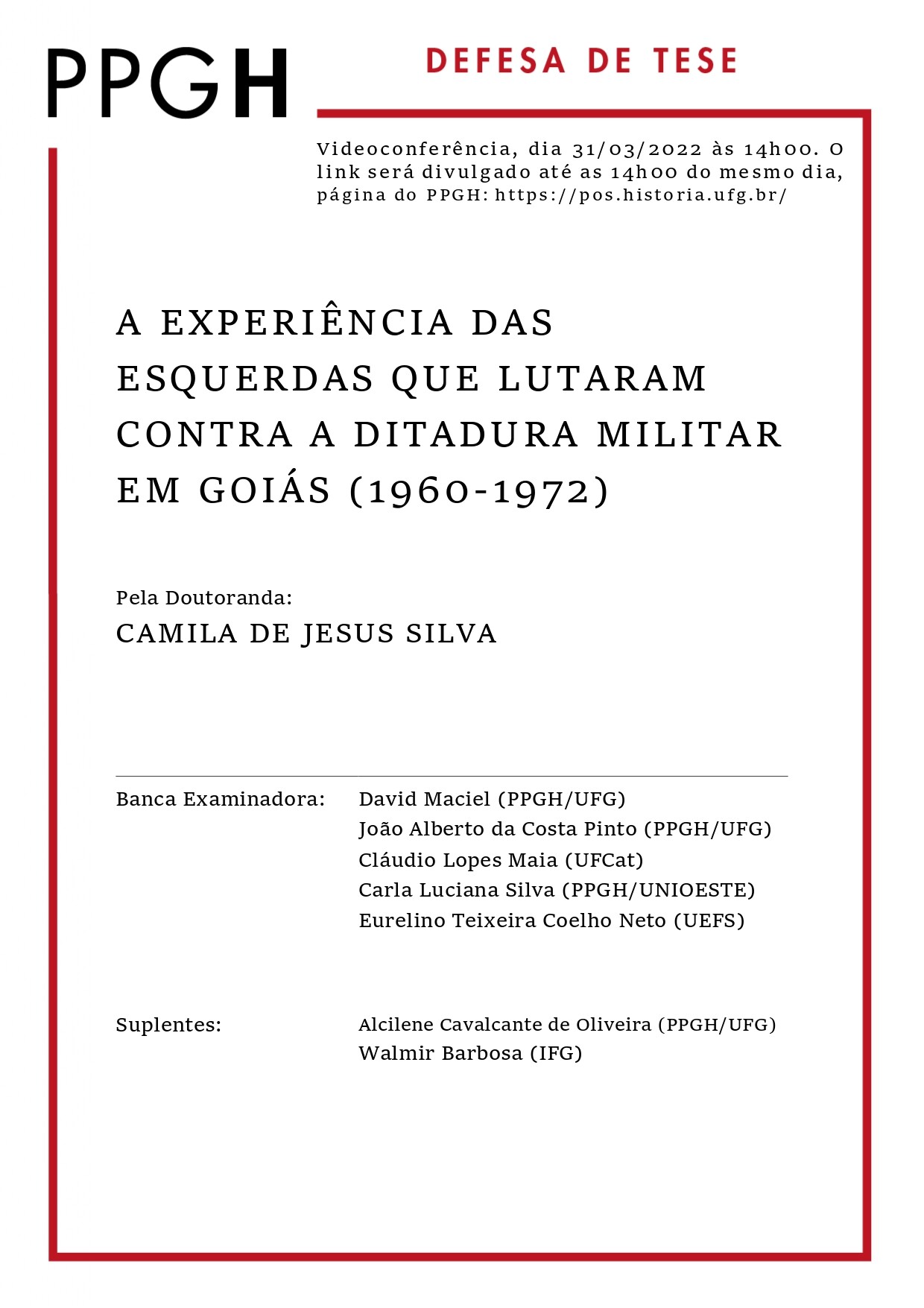 Doutorado CAMILA DE JESUS SILVA