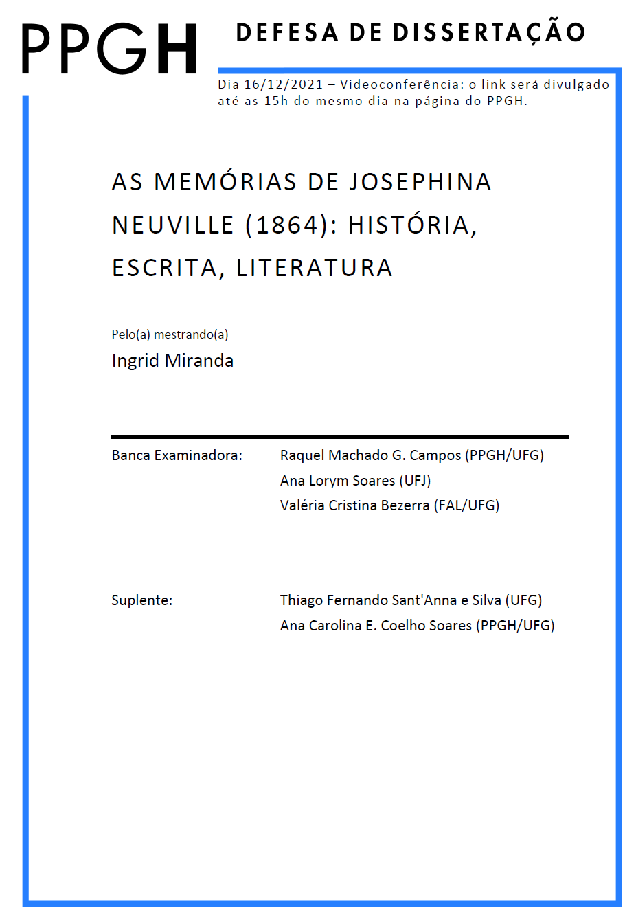 Cartaz - Ingrid Miranda