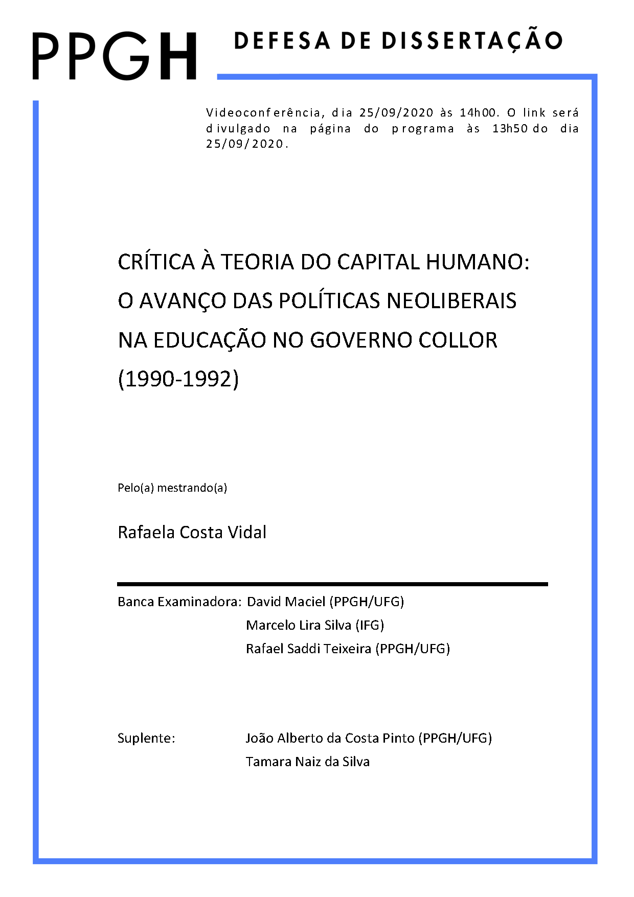 Cartaz - Rafaela Vidal