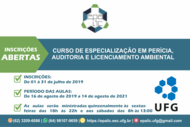 Banner - Curso de Especialização em Perícia, Auditoria e Licenciamento Ambiental