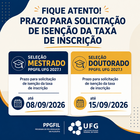 Prazo para Isenção da Taxa de Inscrição