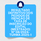 Resultado definitivo de inseção de inscrição mestado