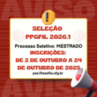 Seleção Mestrado 2026-1