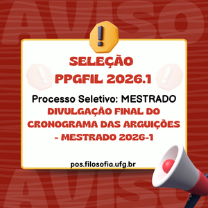 DIVULGAÇÃO FINAL DO CRONOGRAMA DAS ARGUIÇÕES - Mestrado 2026-1