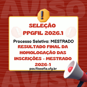 RESULTADO FINAL DA HOMOLOGAÇÃO DAS INSCRIÇÕES - Mestrado 2026-1