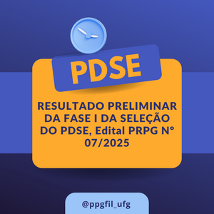 RESULTADO PRELIMINAR DA FASE I DA SELEÇÃO DO PDSE