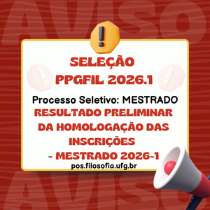 RESULTADO PRELIMINAR DA HOMOLOGAÇÃO DAS INSCRIÇÕES - Mestrado 2026-1