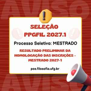 RESULTADO PRELIMINAR DA HOMOLOGAÇÃO DAS INSCRIÇÕES - Mestrado 2027-1