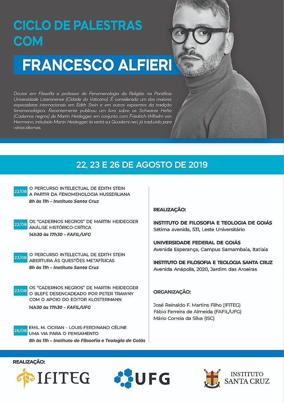 Ciclo de Palestras com o Prof. Francesco Alfieri