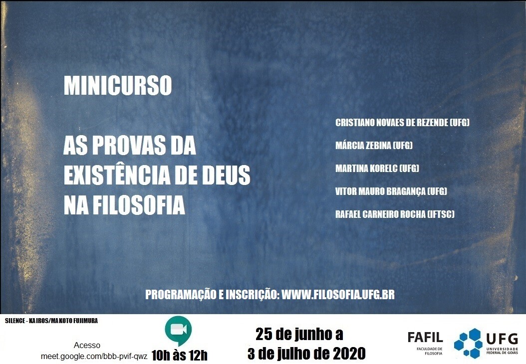 Minicurso: As provas da existência de Deus na filosofia