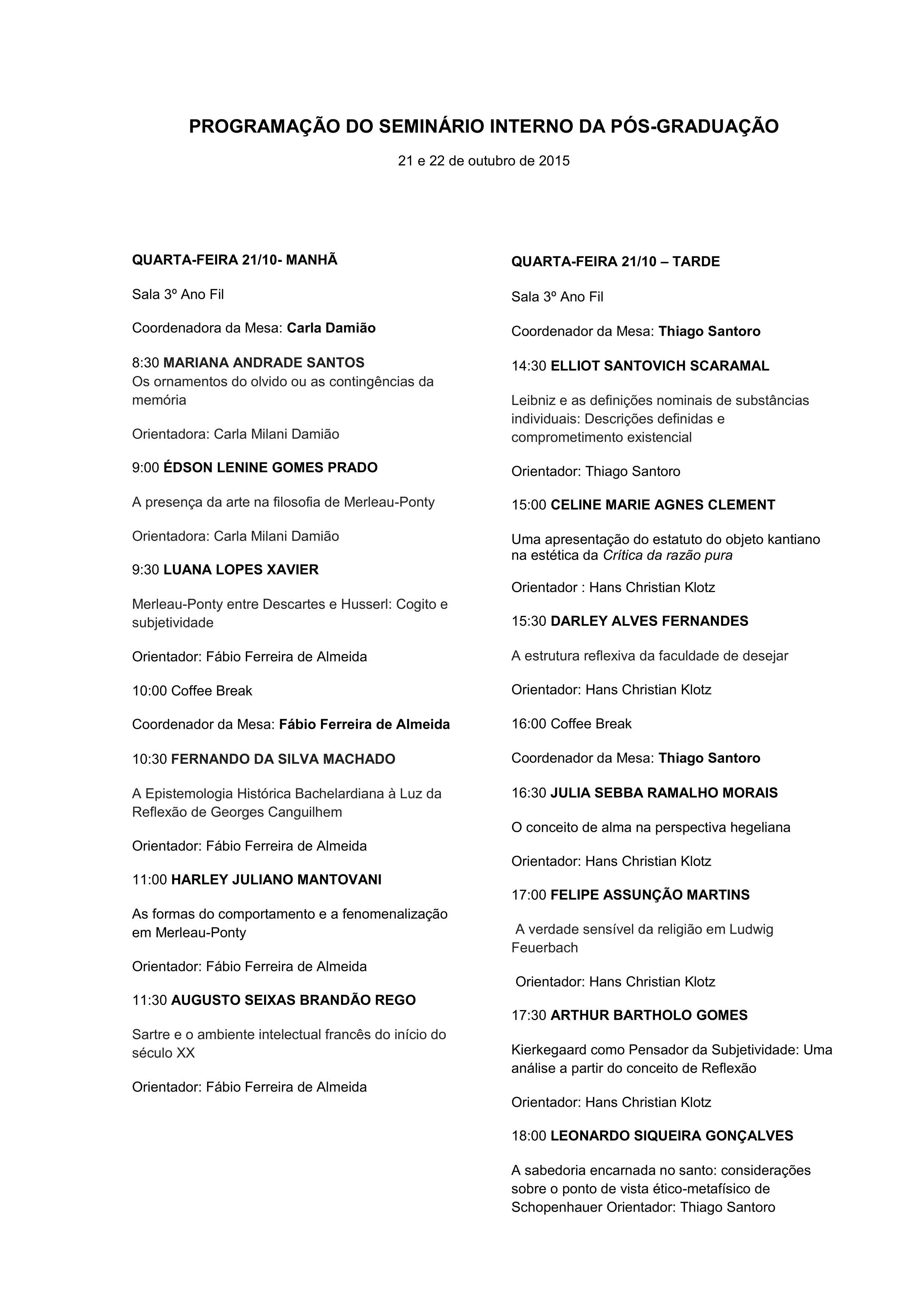 PROGRAMAÇÃO SIPG 2015