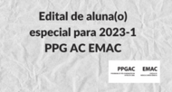 Edital aluno especial