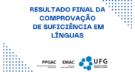 RESULTADO FINAL DA COMPROVAÇÃO DE SUFICIÊNCIA EM LÍNGUAS
