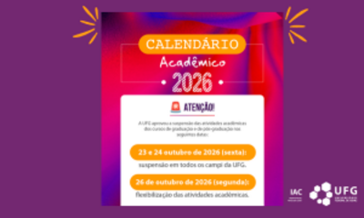 UFG altera calendário acadêmico atendendo à solicitação do DCE - Banner