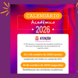 UFG altera calendário acadêmico atendendo à solicitação do DCE - Banner