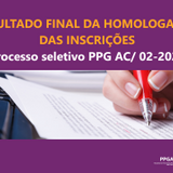 Banner REsultado inscirções Edital PPG