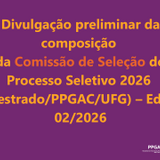 Banner Comissão Edital PPG
