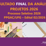 Resultado finall da análise de projetos Banner 2026