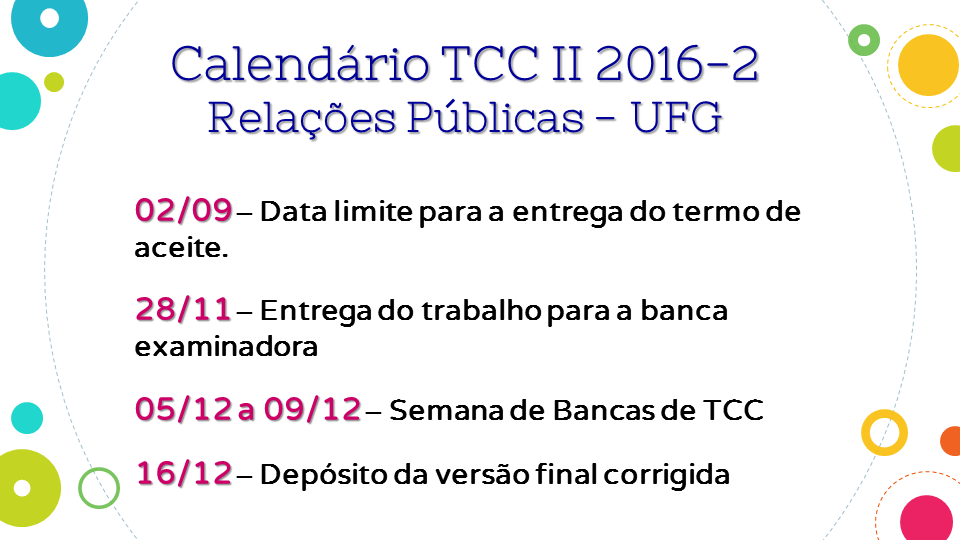 calendário 2016/2