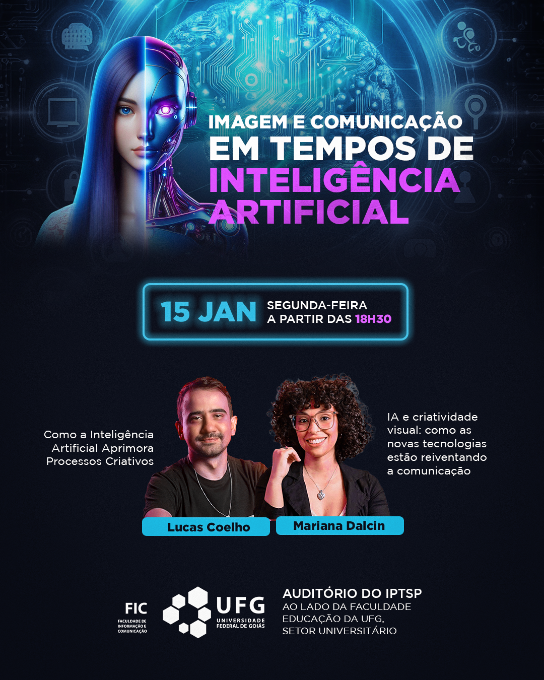 Evento do curso de RP sobre inteligência artificial