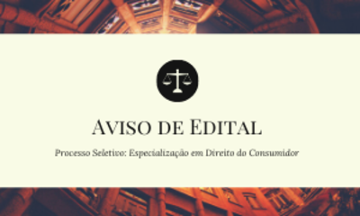 AVISO DE EDITAL POS DIREITO CONSUMIDOR