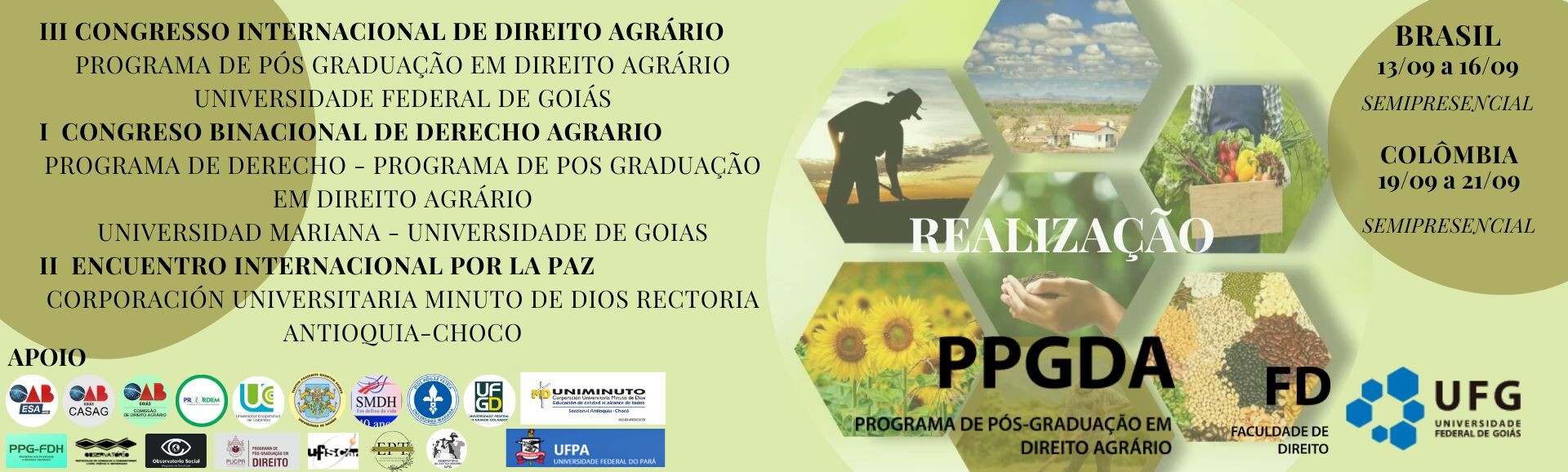 Banner III Congresso Internacional de Direito Agrário.