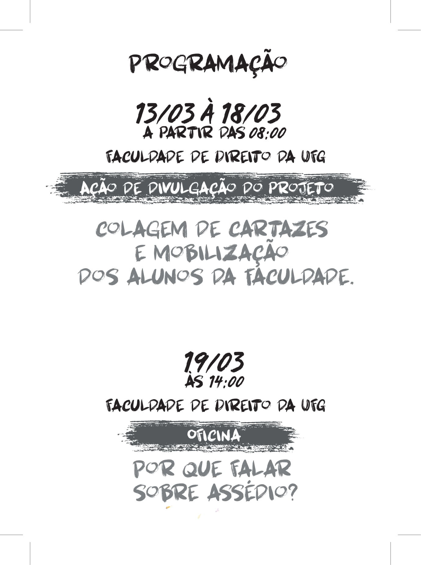 Promotoras legais programação