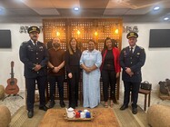vice-prefeita de Goiânia, Coronel Cláudia, e o presidente-comandante da GCM Goiânia, Gustavo Toledo