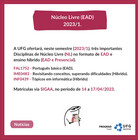 O INF está ofertando disciplinas de NL 2023/1