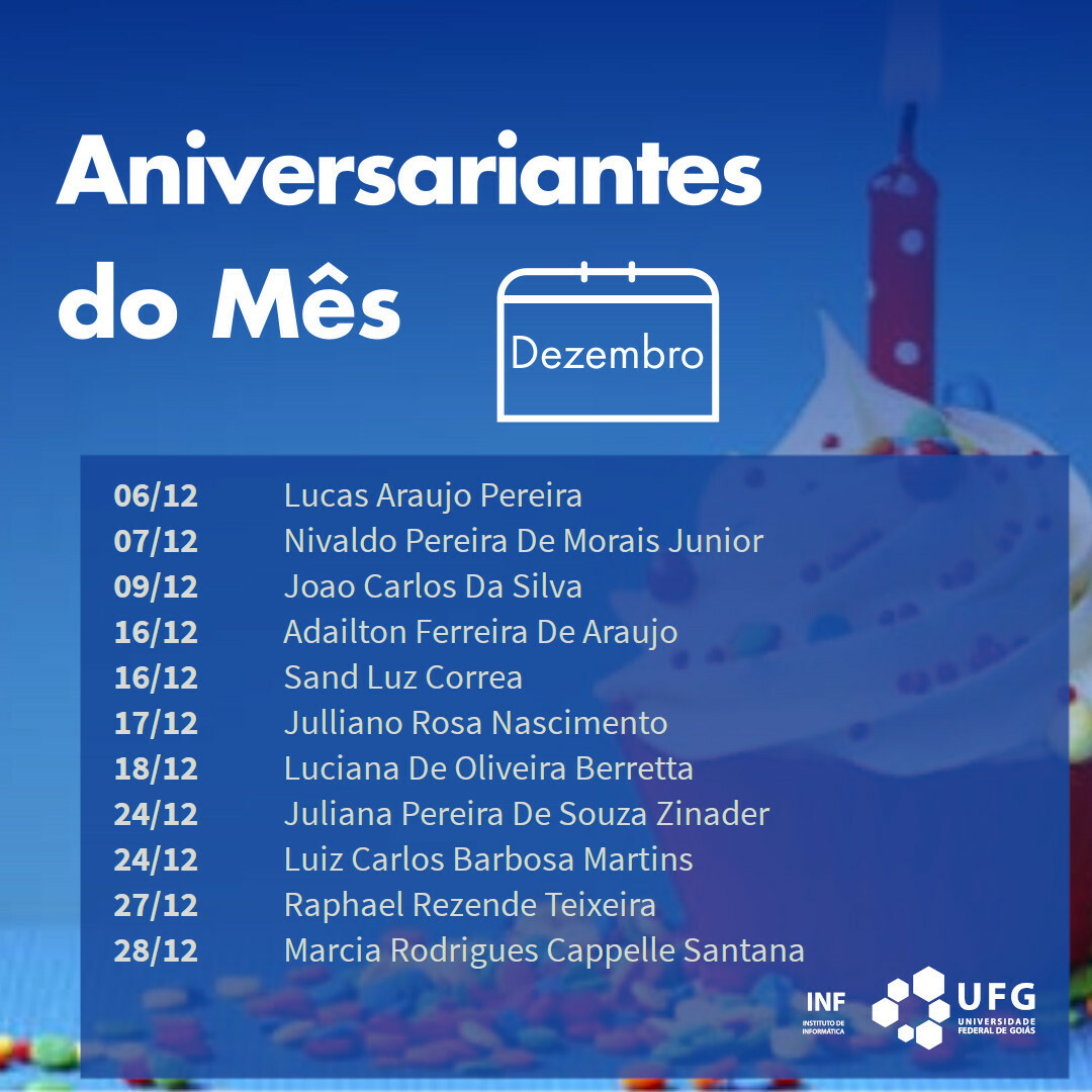 Aniversariantes Dezembro