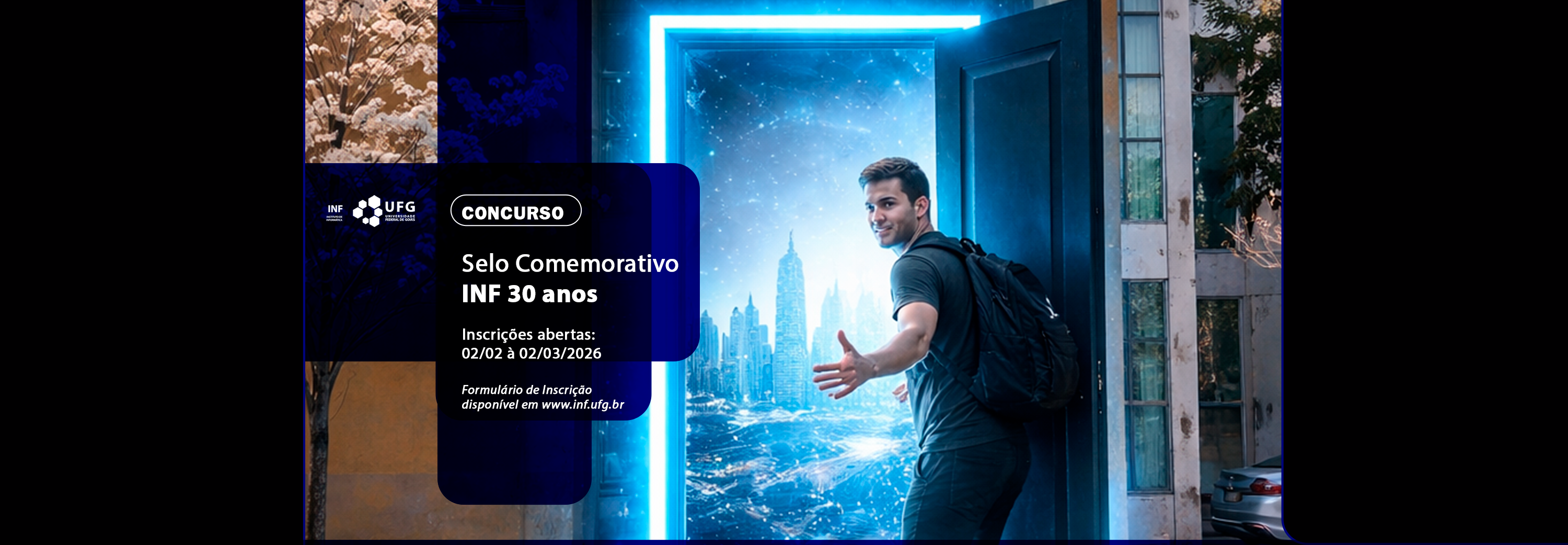 Banner de inscrição no edital do selo comemorativo