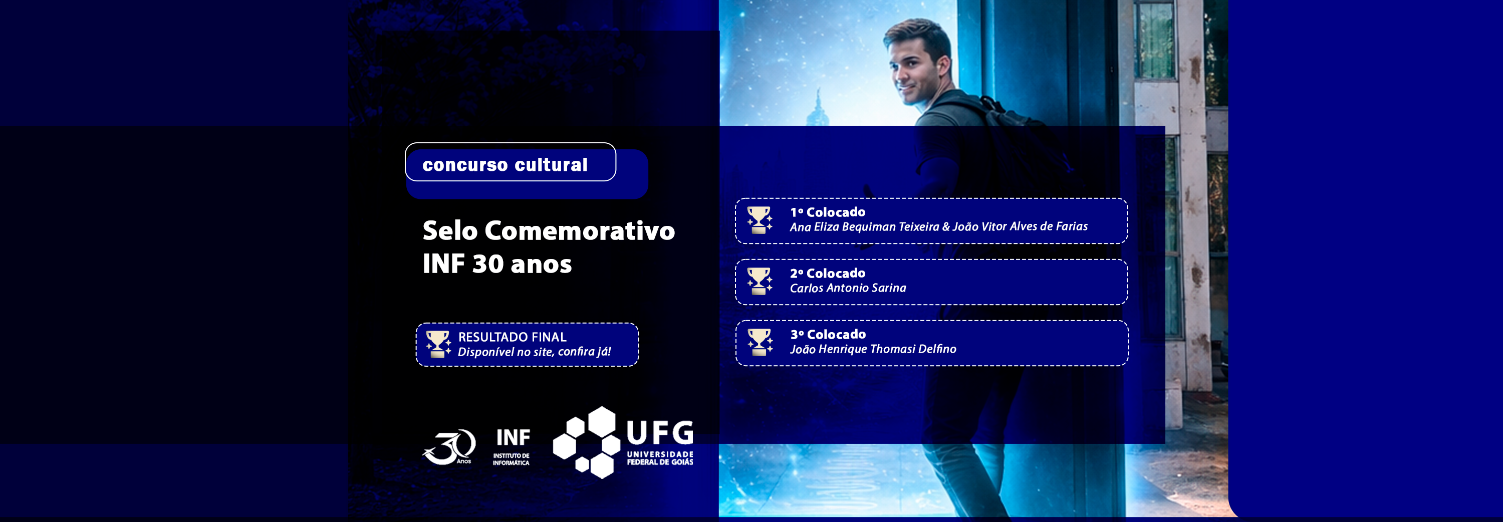Banner - Resultado Preliminar do Concurso do Selo Comemorativo de 30 anos do INF UFG.