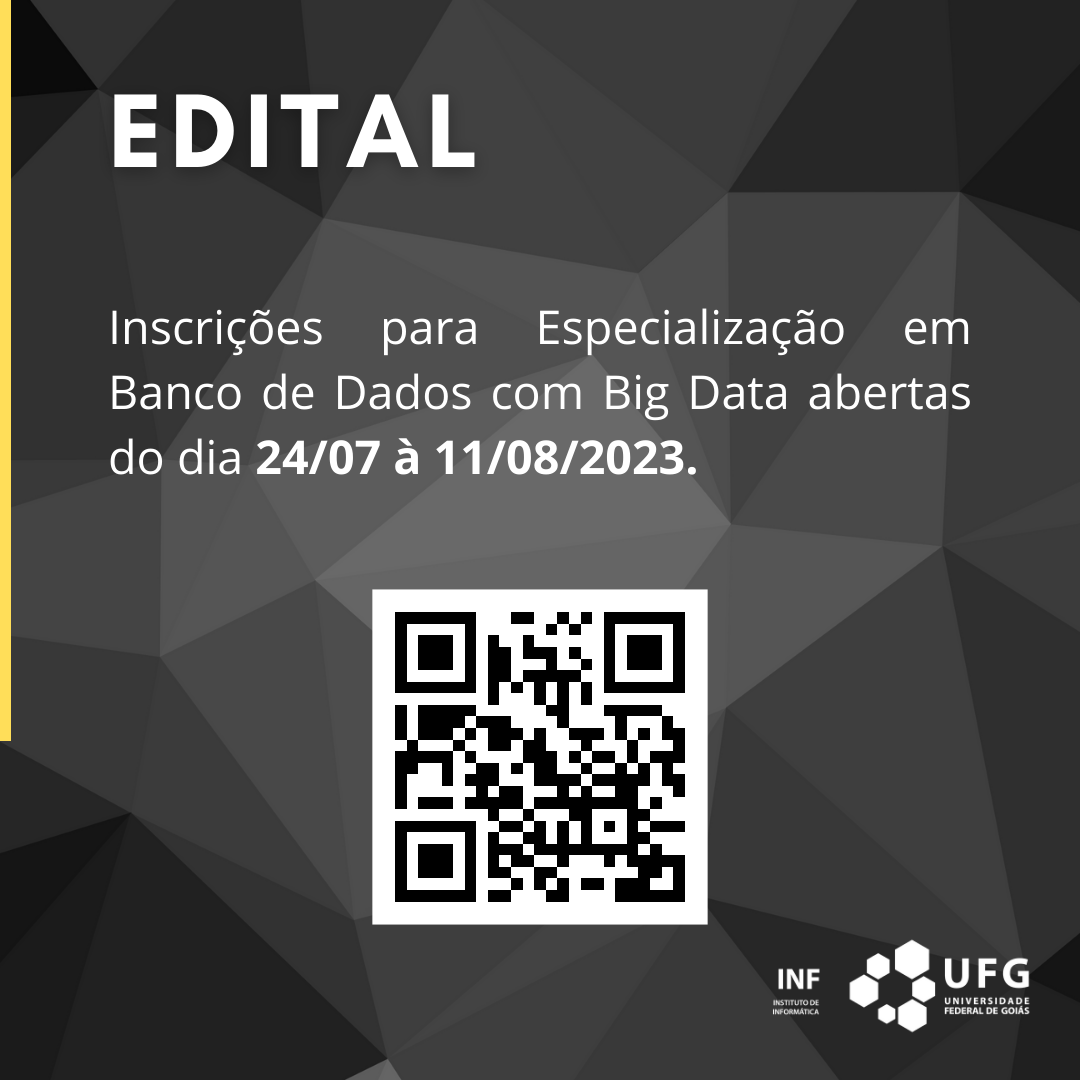 Inscrições para Especialização em Banco de Dados com Big Data 2023
