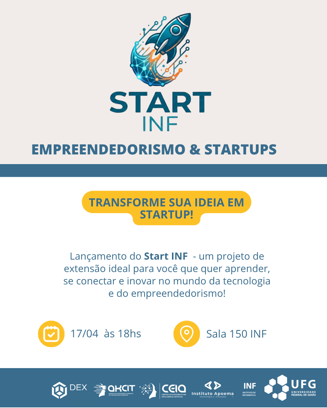 BAnner Lançcamento do Projeto Start INF