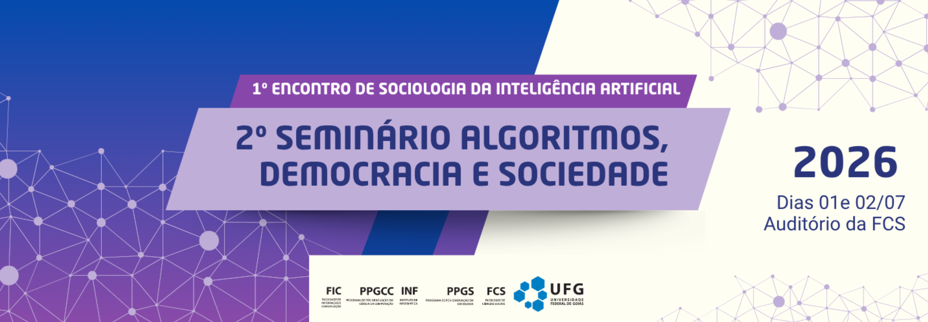 banner 2 seminario algoritmos e sociedade FCS FIC INF