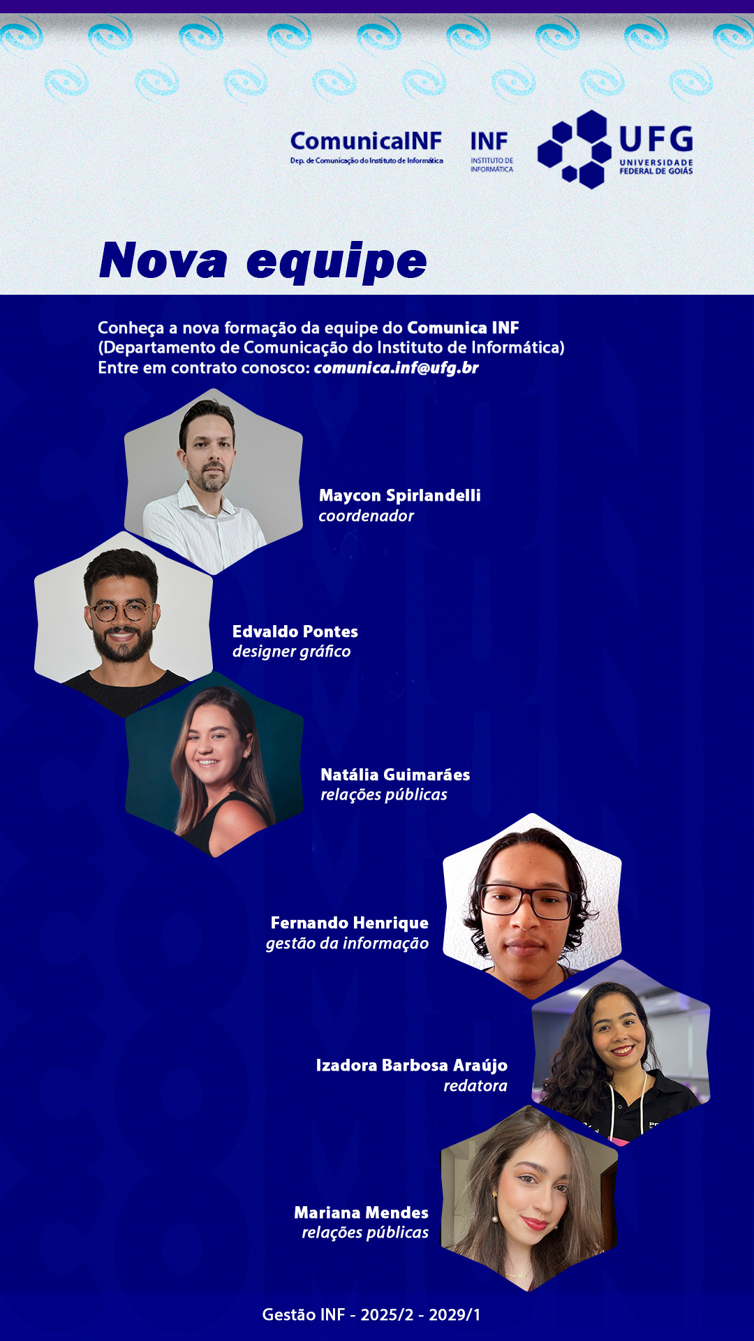 equipe de comunicação inf 2025