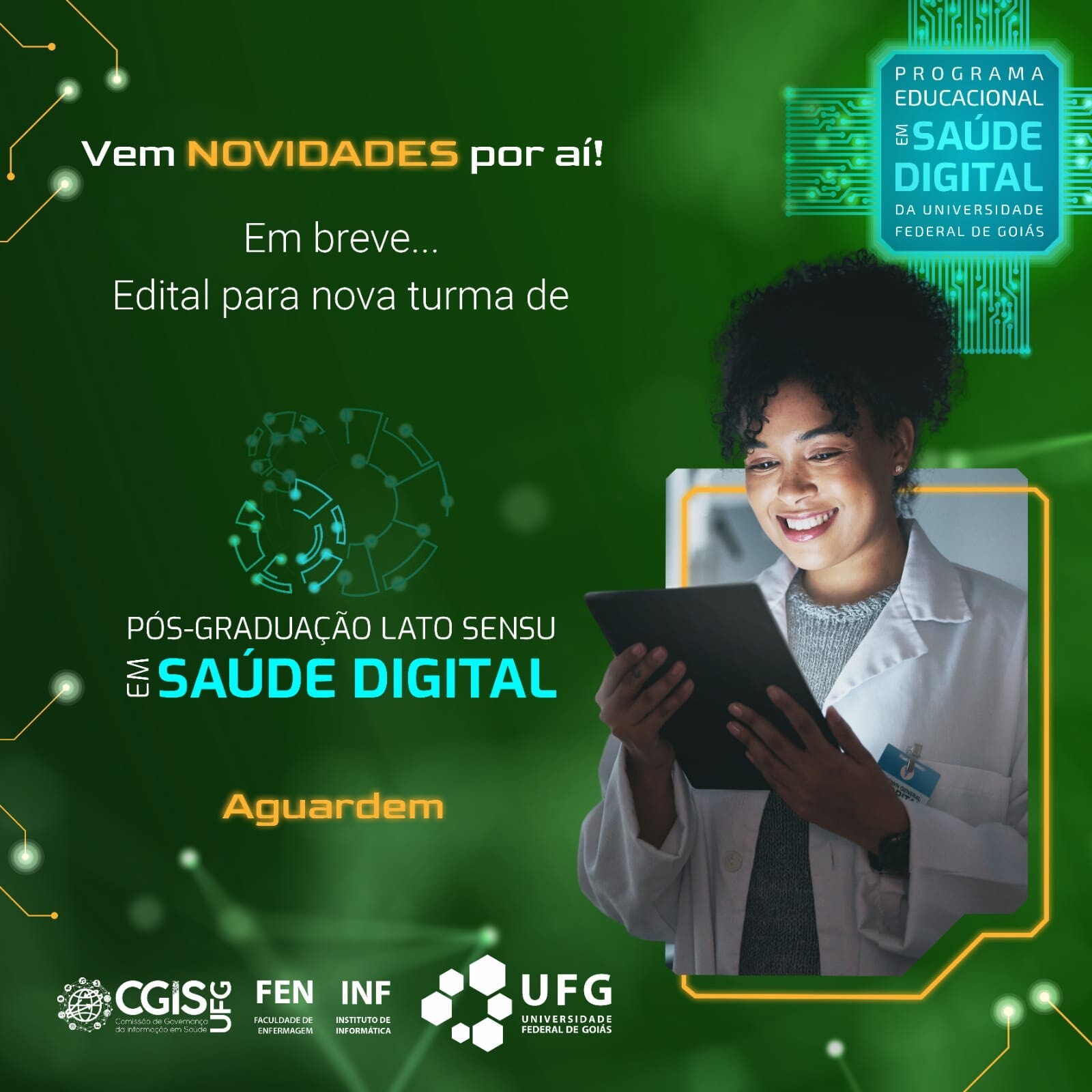 Pré-lançamento do Edital para o Curso de Especialização em Saude Digital 2023
