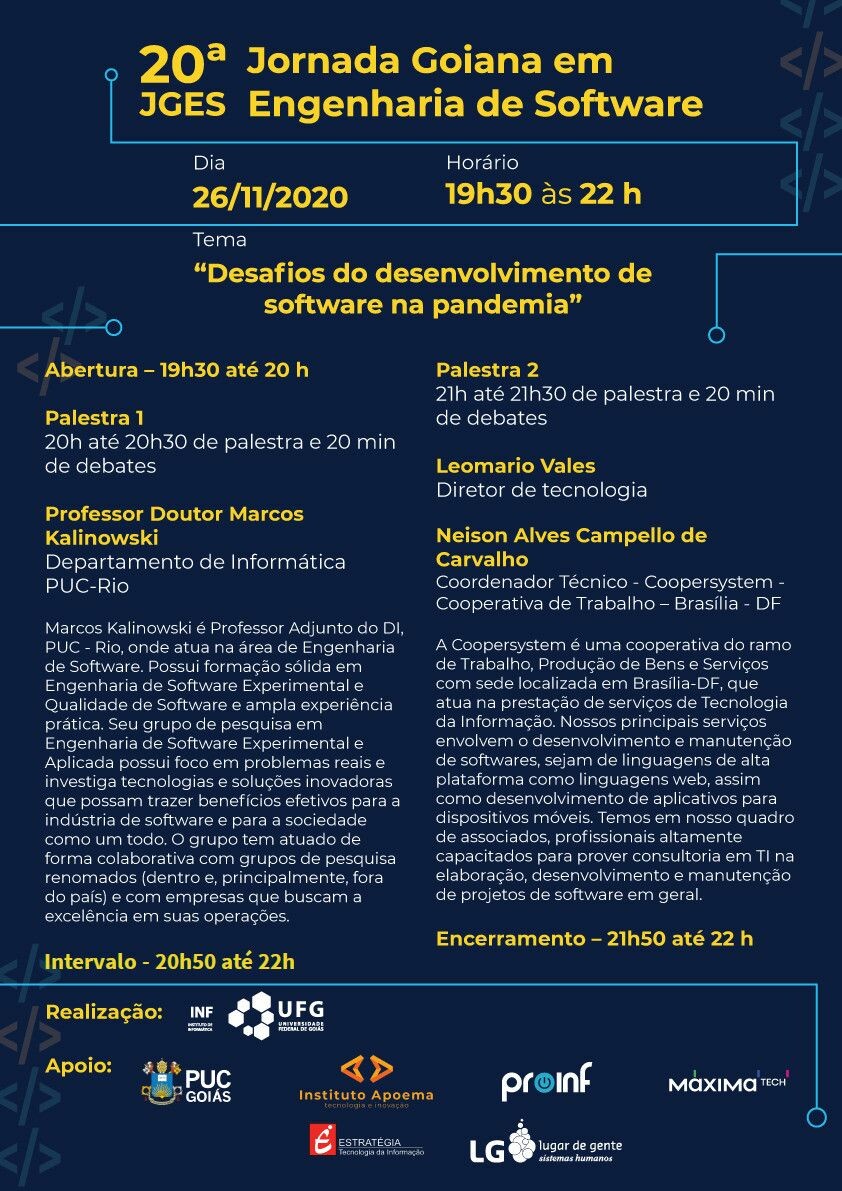 XX JGES Programação