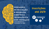 Seminário de Iniciação à Pesquisa da UFG vão até 25/9