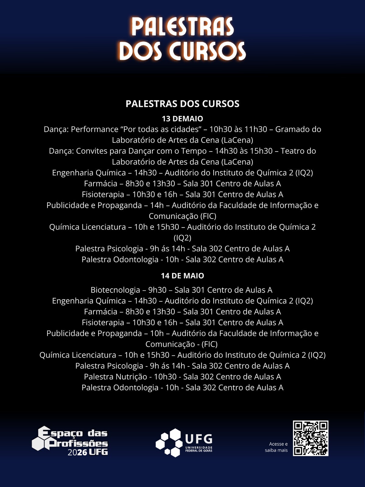 Palestras dos Cursos - Goiânia
