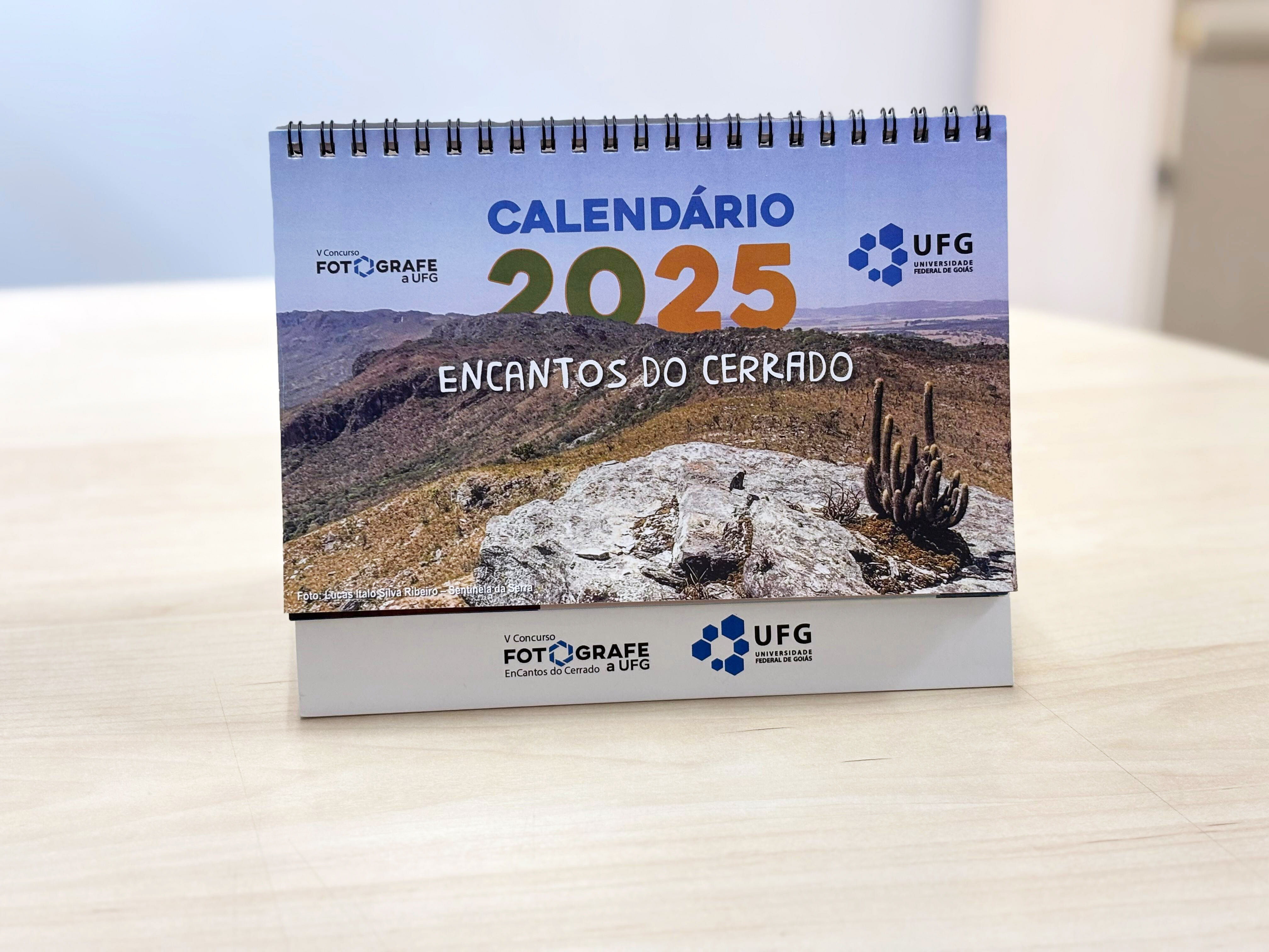 Calendário impresso pelo Cegraf