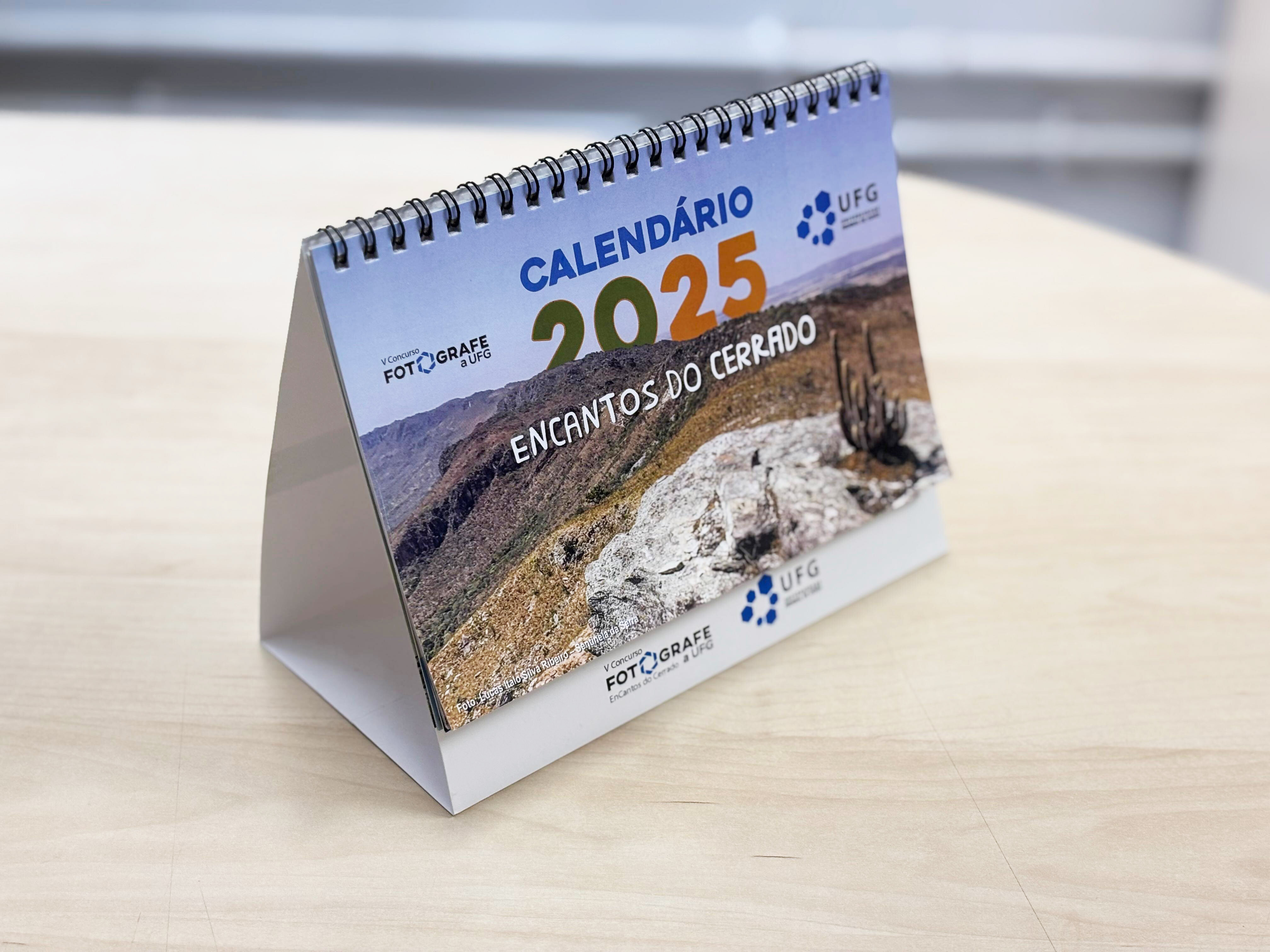 Calendário impresso pelo Cegraf