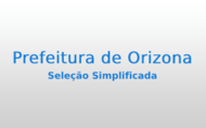 Prefeitura de Orizona - Seleção Simplificada