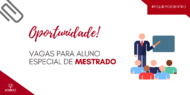 Mais uma excelente not&iacute;cia para os interessados no Mestrado Acad&ecirc;mico em Administra&ccedil;&atilde;o pela FACE - UFG: est&atilde;o sendo ofertadas vagas para alunos especiais e regulares...
